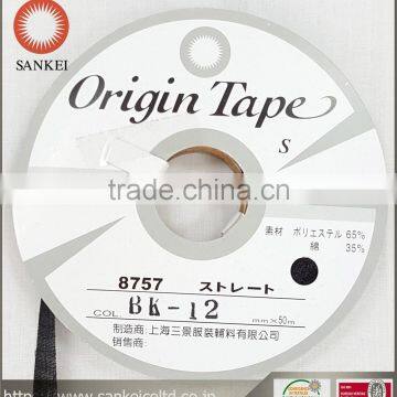 Straight interlining cutting tape,weft yarn and warp yarn in horizontal and vertical direction 8757-ST