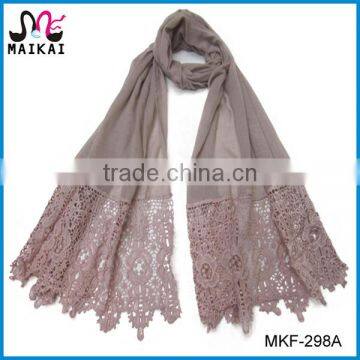 Wholesale women's fashion lace scarf and shawl 2016