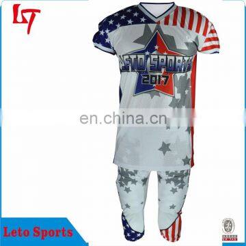 100%polyester sublimation custom team player uniform American football team jerseys