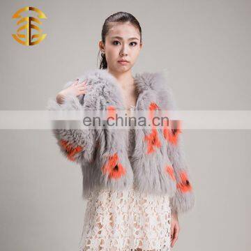 Wholesale Women Sleeveless Fox Parka Winter Fur Coat