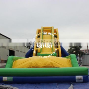 long inflatable water slide for adults, giant inflatable double lane slip slide for sale