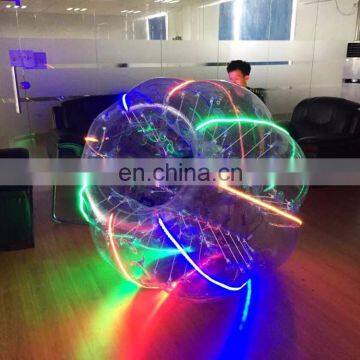 HI competitive 0.8mm PVC Dia 1.5m outdoor adult cheap bumper ball inflatable ball with led light