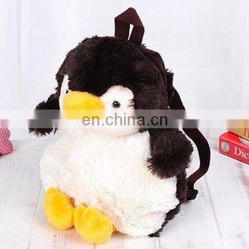 cute 3D schooll bag back packs penguin plush kid toy