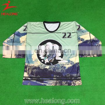 2017 Healong Production Team Design Any Color Hockey Wear Custom Blank Wholesale Ice Hockey Jerseys