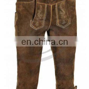 Bavarian Lederhosen, Kniebund hosen, Men ledersosen trachten lederhosen leather pants with suspenders ( Bavarian Garments)