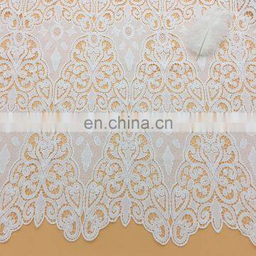 OLF PY3061-22 white flower design milk poly dress making velvet lace fabric