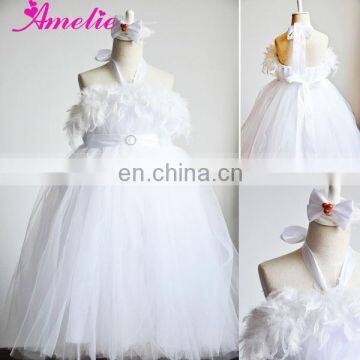 White Tulle Flower Girl Dress