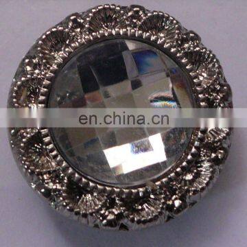 fancy acrylic silver combined costume button