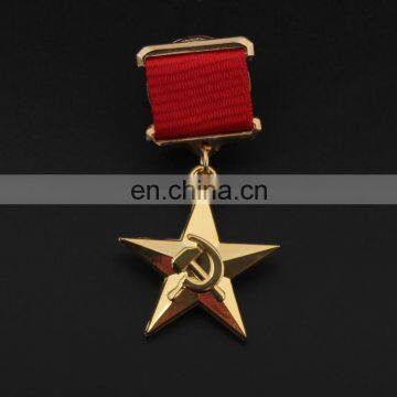 Custom pentagram glod plating medal of honour