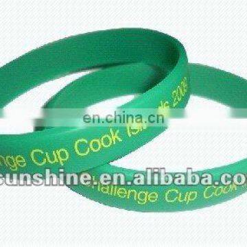 embossed Silicone bracelet