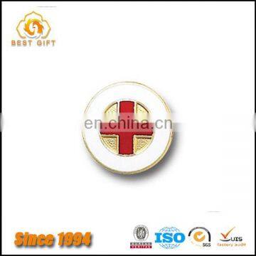 Professional Custom Hospital Doctor's Red Cross lapel pin badge