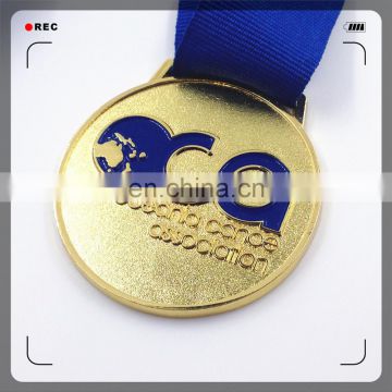 Zinc alloy Gold plated metal cheap custom medal