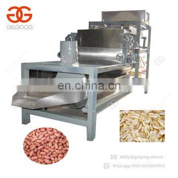 CE Approved Roasted Cocoa Bean Groundnut Peeler Splitting Equipment Peanut Kernel Half Cutting Machine