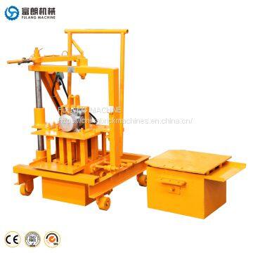 small portable manual concrete hollow block cement paver brick making machine