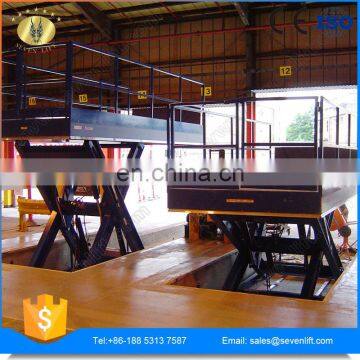2 Meter 1000kg 3 Story Stationary Hydraulic Vertical Static Cargo Scissor People Elevator Platform Water Powered Lifts Table