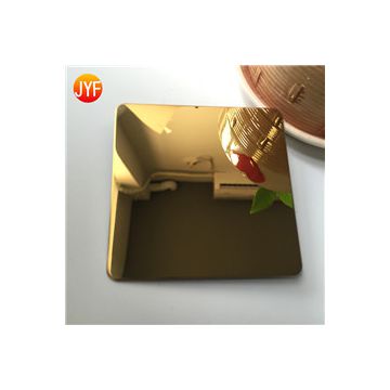 Titanium coated mirror finish stainless steel sheet