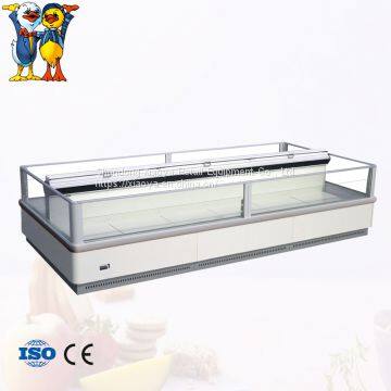 open top island freezer deep refrigerator for supermarket