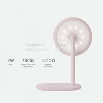 Wireless Fast Charger LED Makeup Mirror With Table Lamp photo-4