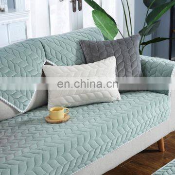 Hot Sale Plush Antiskid Sofa Cover Set, Modern Simple Style Sofa Mat For Living Room photo-5