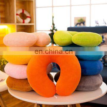 i@home Wholesale solid color PP cotton travel u shaped neck pillow for car