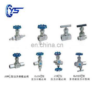 stainless steel thread needle valve for special gas industry