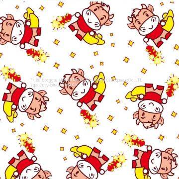 Manufacturers mass - produced New Year PP viscose printing non - woven fabrics