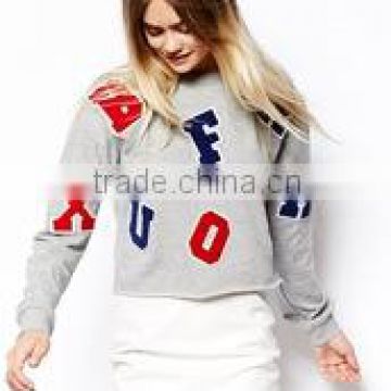 Fashionable custom printing wholesale crewneck sweatshirt