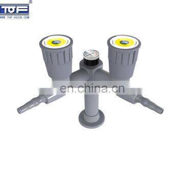 Quadruple Lab Gas Fittings(with Pressure Gauge)