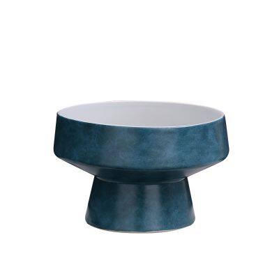 Chinese Hand Made Jingdezhen Blue Fruit Dessert Ceramic Tray Decoration Art For Home photo-5