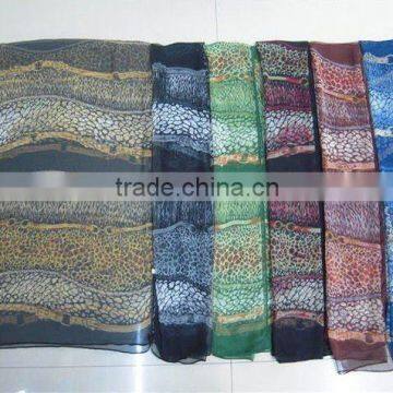 S305 Popular chiffon printed muslim long scarf 2011