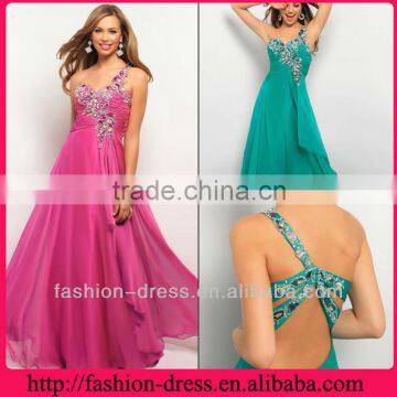 2014 One Shoulder Sweetheart Neckline Beading Floor Length Prom Dresses