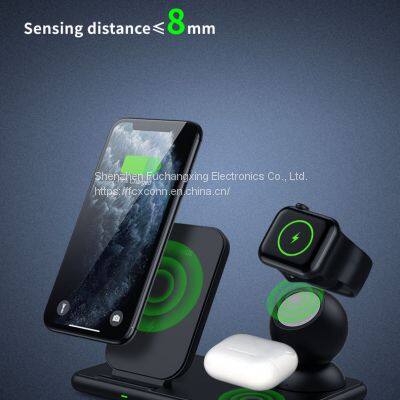 4 in 1 15W Wireless Charger Stand For IPhone12 11 Pro XSMAX Samsung S21 S20 S10 S9 Fast Charging Dock Station Phone photo-3