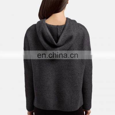Custom Designer Silk Cashmere Pullover Sweater Hoodies for Wmen photo-3