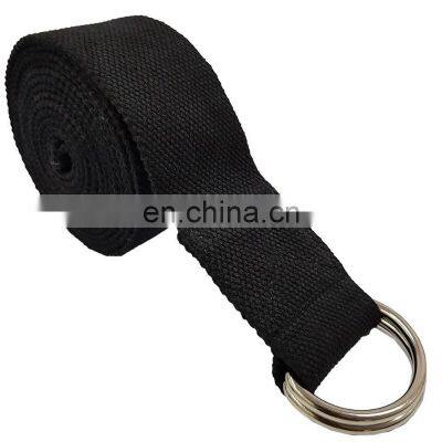 100% cotton high quality Custom logo and custom color yoga carrying strap meditation belt