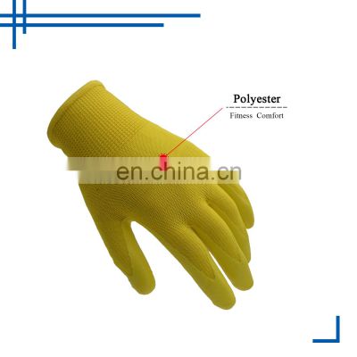 HANDLANDY Natural Yellow Flexible Nitrile Garden Work Protective Children Gloves Kids Gloves For Boys and Girls