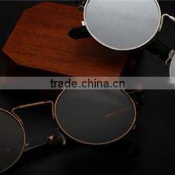 Metal Steampunk Small Round Circle Frame Sunglasses Eyewear photo-3