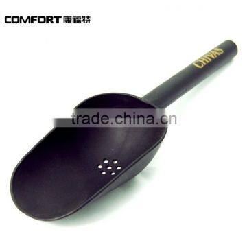 black plastic mini ice bucket scoop