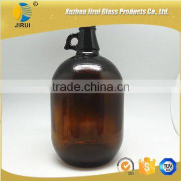 4L Amber Wine Glass Bottle With Handling photo-5