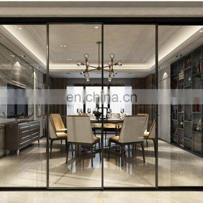 Extremely narrow sliding door made of high quality tempered glass/Narrow sliding door