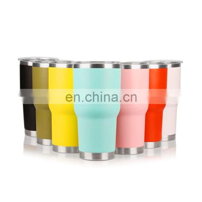 30oz Wholesale Custom Insulated Doubl Wall Stainless Steel Coffee Tumbler Cups With Lid