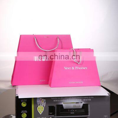 Pink shopping Packaging bag with customized logo