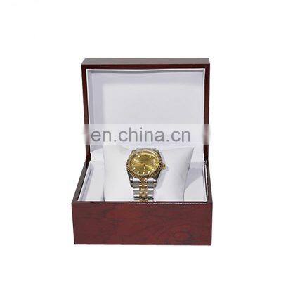 Luxury custom logo wooden watch box rectangle gift jewelry watch box