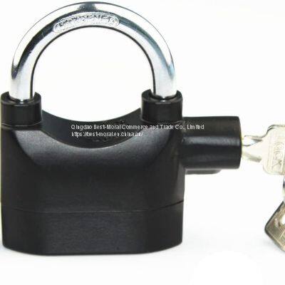 waterproof anti-theft 110dba siren normal shackle black color alarm motorcycle bike bicycle lock padlock