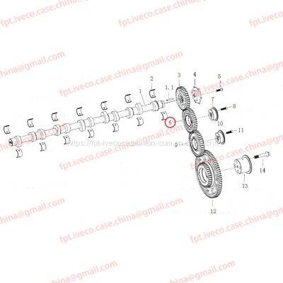 MAN D2066 Cylinder head idler gear assembly 04505-5094