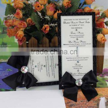 Hot Sale Luxurious European Black Wedding Invitation Card