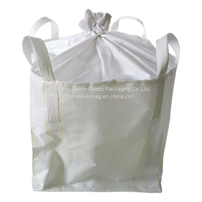 flat bottom pp fibc bulk bag white jumbo bag factory container bag made in china