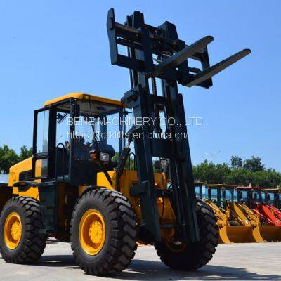 BENE 10ton/12ton all terrain forklift 10ton/12ton rough terrain forklift truck with triplex mast