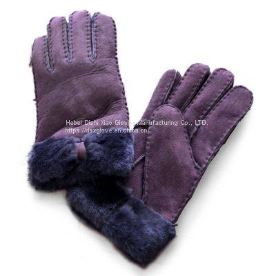 Winter Gloves Real Australia Double Face Sheepskin Ladies Sheepskin Leather Gloves for Women photo-5