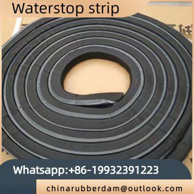 Natural/chloroprene rubber waterstop strip for construction joints, edge type, buried type, back attached tunnel waterstop strip