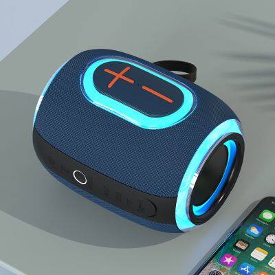 Portable Led Rgb Light Blue Mobile Music Mini Blue Tooth Woofer Smart rgb Gaming Wireless Speaker Box With Led Lights